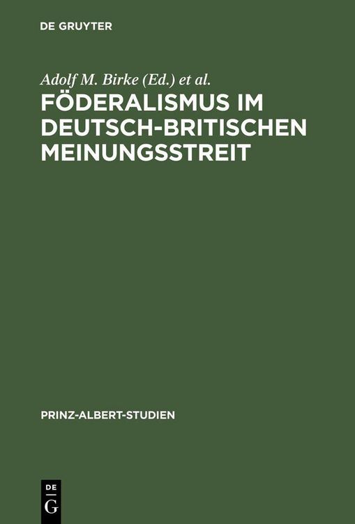 Produktbild: F&ouml;deralismus im deutsch-britischen Meinungsstreit