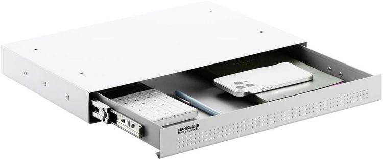 Produktbild: SpeaKa Professional SP-10938484 Untertisch-Schublade 410 mm x 270 mm H&ouml;hen-Bereich: 50.8 mm (max) Wei&szlig;, Grau
