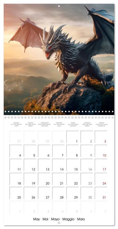 Produktbild: DRAGONS Wings of Power (Wall Calendar 2026 12 &times; 12 Inch) CALVENDO 12 Month Wall Calendar