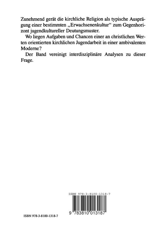 Produktbild: Jugend, Religion und Modernisierung