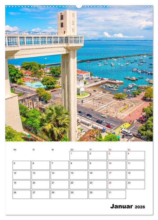 Produktbild: Salvador de Bahia - wundersch&ouml;nes Reiseziel (hochwertiger Premium Wandkalender 2026 DIN A2 hoch), Kunstdruck in Hochglanz