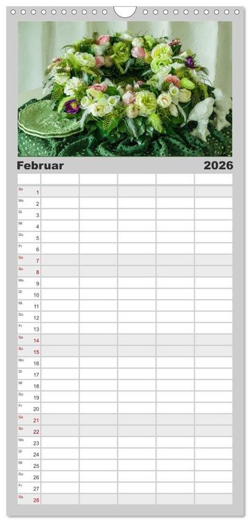 Produktbild: Familienplaner 2026 - Raum f&uuml;r Blumen mit 5 Spalten (Wandkalender, 21 x 45 cm) CALVENDO