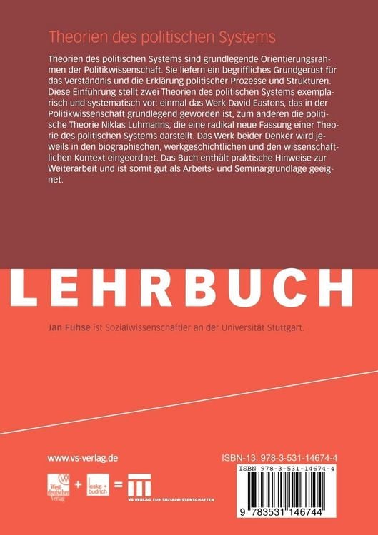 Produktbild: Theorien des politischen Systems
