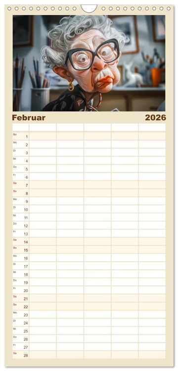 Produktbild: Familienplaner 2026 - Alt, aber nicht leise mit 5 Spalten (Wandkalender, 21 x 45 cm) CALVENDO