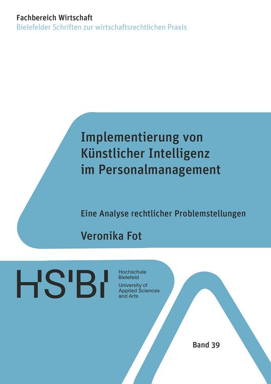 Produktbild: Implementierung von K&uuml;nstlicher Intelligenz im Personalmanagement