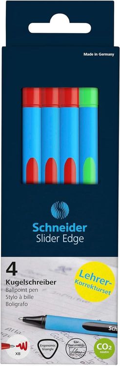 Produktbild: Schneider Kugelschreiber Slider Edge XB 4ert Set, Lehrer-Korrekturset