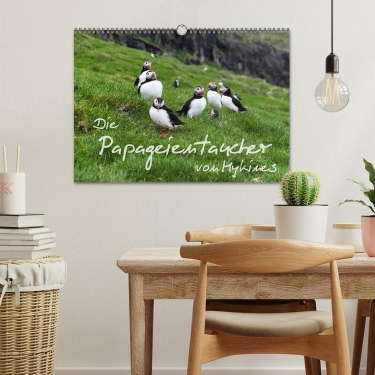 Produktbild: Die Papageientaucher von Mykines (Wandkalender 2026 DIN A3 quer), CALVENDO Monatskalender