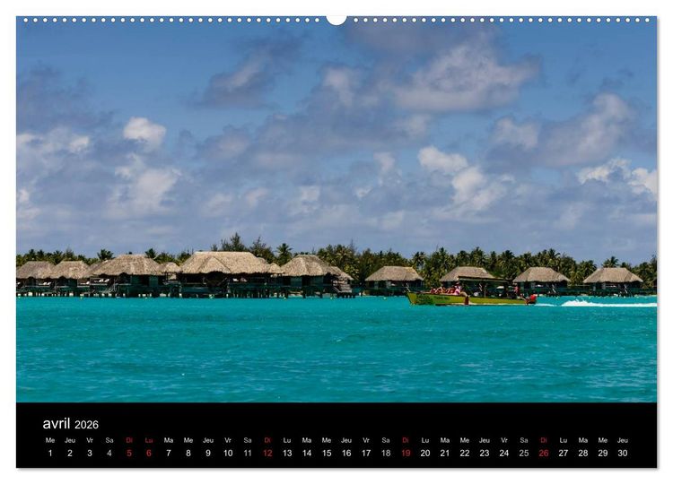 Produktbild: Polyn&eacute;sie fran&ccedil;aise - Magie des &icirc;les (Calendrier mural 2026 DIN A2 vertical) calendrier de bureau