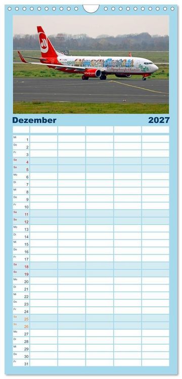 Produktbild: Familienplaner 2027 - In Memoriam Air Berlin mit 5 Spalten (Wandkalender, 21 x 45 cm) CALVENDO