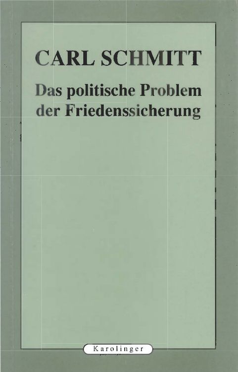 Produktbild: Das politische Probleme der Friedenssicherung