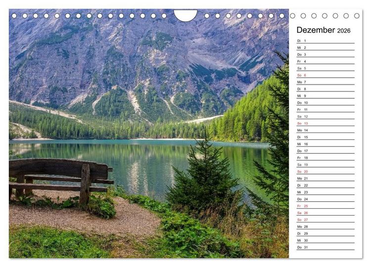 Produktbild: Pustertal - Das gr&uuml;ne Tal S&uuml;dtirols (Wandkalender 2026 DIN A4 quer), CALVENDO Monatskalender