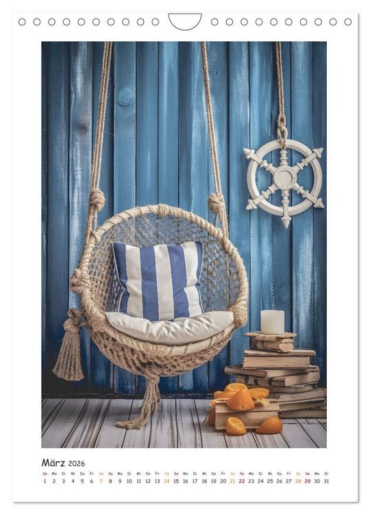 Produktbild: Maritimer Charme (Wandkalender 2026 DIN A4 hoch), CALVENDO Monatskalender