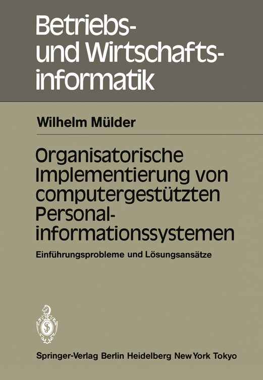 Produktbild: Organisatorische Implementierung von computergest&uuml;tzten Personalinformationssystemen