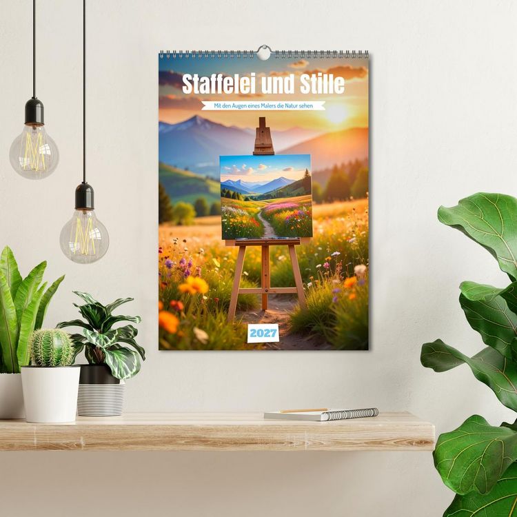 Produktbild: Staffelei und Stille (Wandkalender 2027 DIN A3 hoch), CALVENDO Monatskalender