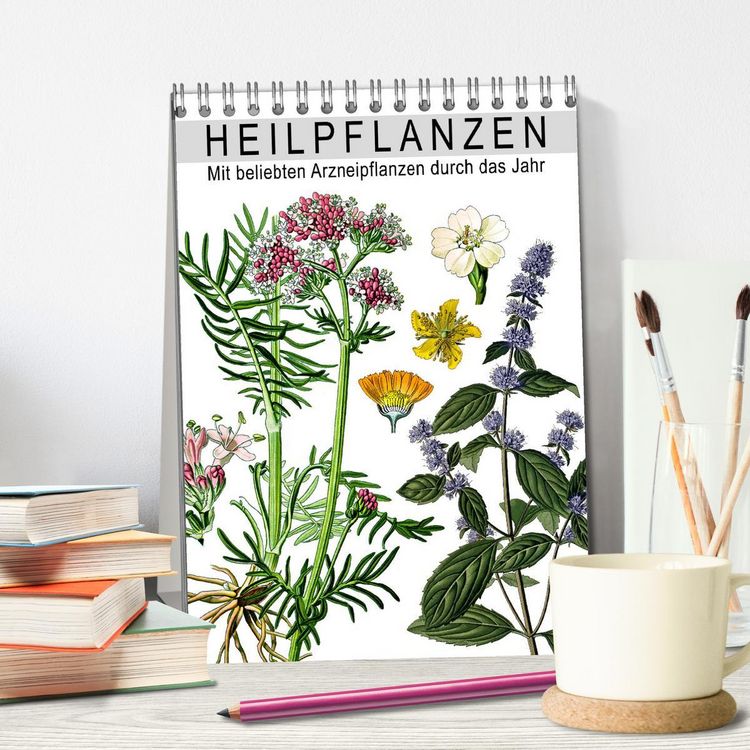 Produktbild: Heilpflanzen (Tischkalender 2026 DIN A5 hoch), CALVENDO Monatskalender