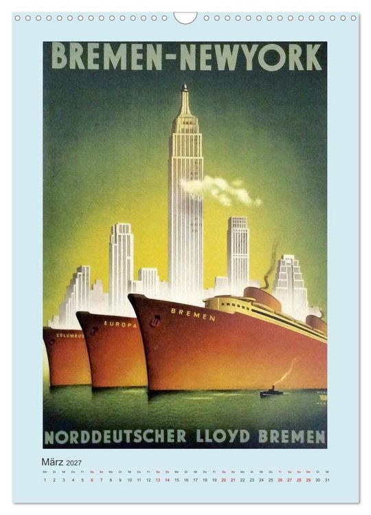 Produktbild: Von Bremen in die Welt - Reisen nach &Uuml;bersee zu Beginn des 20. Jahrhunderts (Wandkalender 2027 DIN A3 hoch), CALVENDO Monatskalender