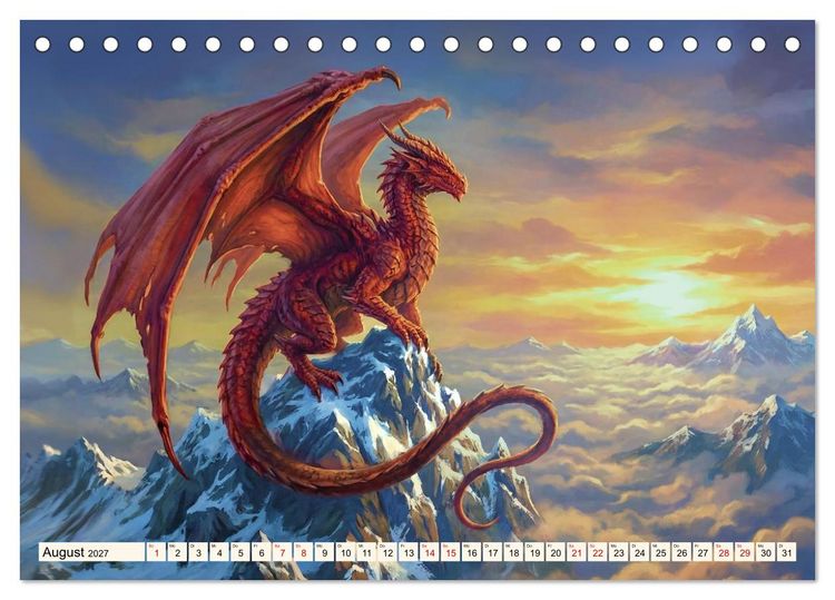 Produktbild: Gesch&ouml;pfe der Legenden - Eine Reise durch die Welt mystischer Wesen (Tischkalender 2027 DIN A5 quer), CALVENDO Monatskalender