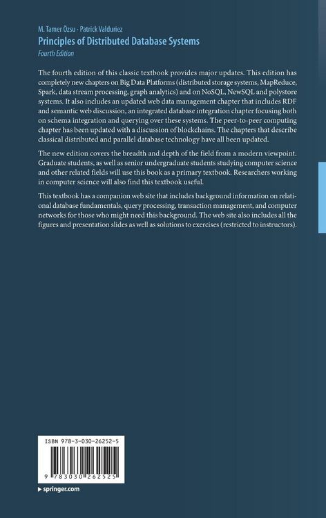 Produktbild: Principles of Distributed Database Systems
