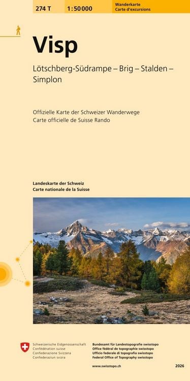 Produktbild: 274T Visp Wanderkarte