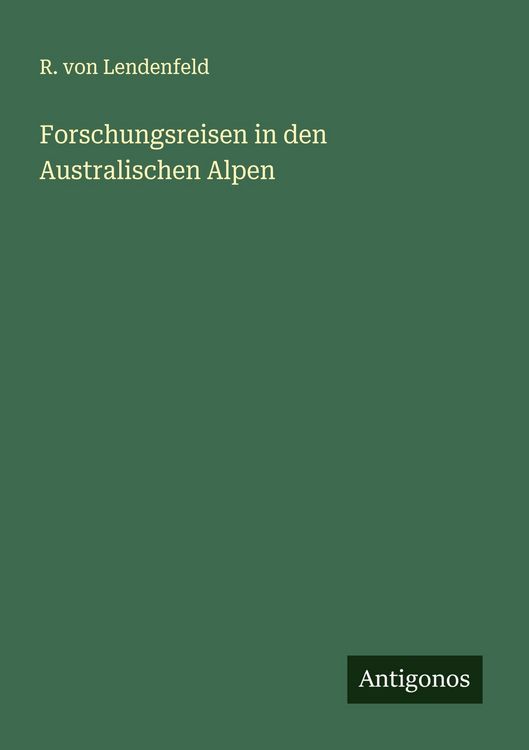 Produktbild: Forschungsreisen in den Australischen Alpen