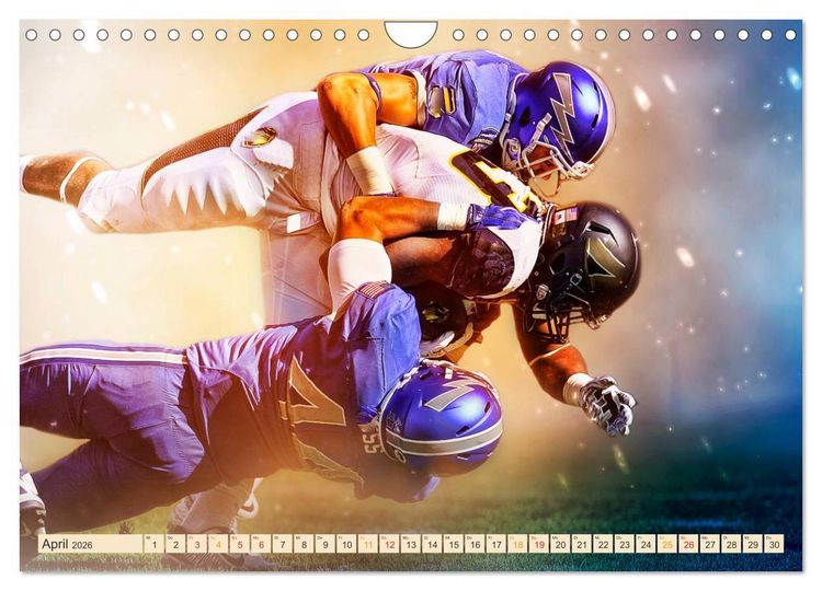 Produktbild: American Football - Fight (Wandkalender 2026 DIN A4 quer), CALVENDO Monatskalender