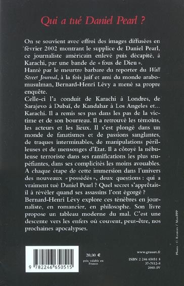 Produktbild: Qui a tu&eacute; Daniel Pearl ?