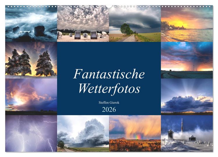 Produktbild: Fantastische Wetterfotos (Wandkalender 2026 DIN A2 quer), CALVENDO Monatskalender