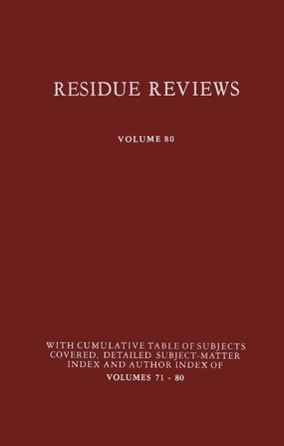 Produktbild: Residue Reviews