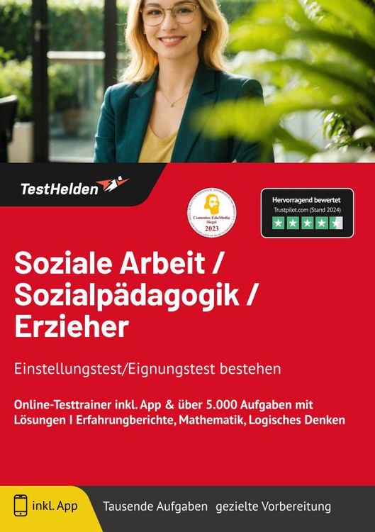 Produktbild: Soziale Arbeit: Sozialp&auml;dagogik/Erzieher Einstellungstest/Eignungstest bestehen