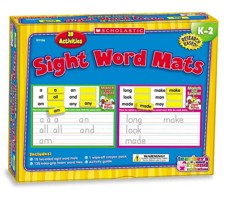 Produktbild: Sight Word Mats K-2: 20 Activities [With 120 Easy-Grip Foam Word Tiles, Activity Guide and 1 Wipe-Off Crayon Pack and 10 Two-Sided Sig