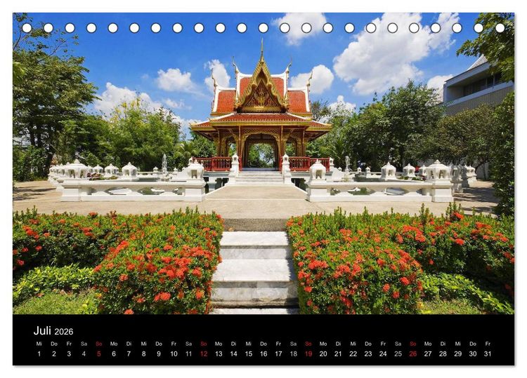 Produktbild: Sch&ouml;nes Thailand (Tischkalender 2026 DIN A5 quer), CALVENDO Monatskalender