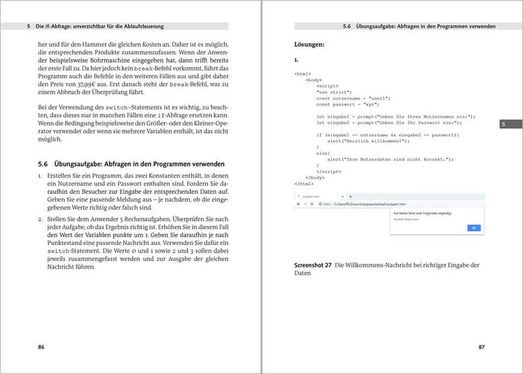 Produktbild: JavaScript Programmieren f&uuml;r Einsteiger