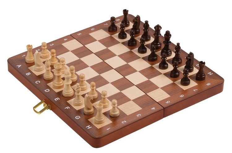 Produktbild: Philos 2710 - Schachkassette De Luxe, Reise, Feld 30 mm, mit Randbeschriftung, magnetisch