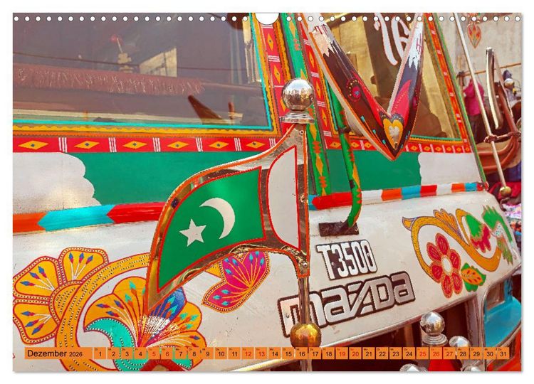 Produktbild: Pakistan farbenfrohe Busse (Wandkalender 2026 DIN A3 quer), CALVENDO Monatskalender