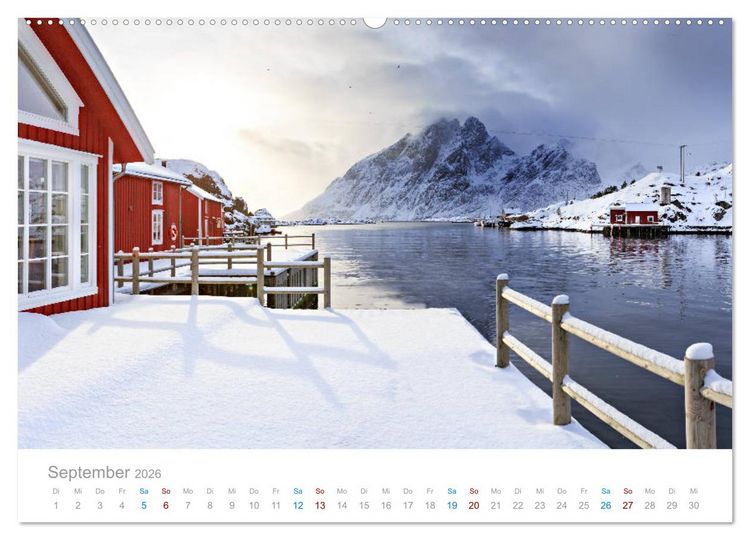 Produktbild: Norwegen - der hohe Norden (hochwertiger Premium Wandkalender 2026 DIN A2 quer), Kunstdruck in Hochglanz
