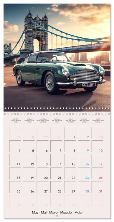 Produktbild: Voitures de course anciennes (Calendrier mural carr&eacute; 2026 30x30 cm) Calendrier double avec une page pour vos prises de notes