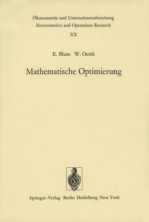 Produktbild: Mathematische Optimierung