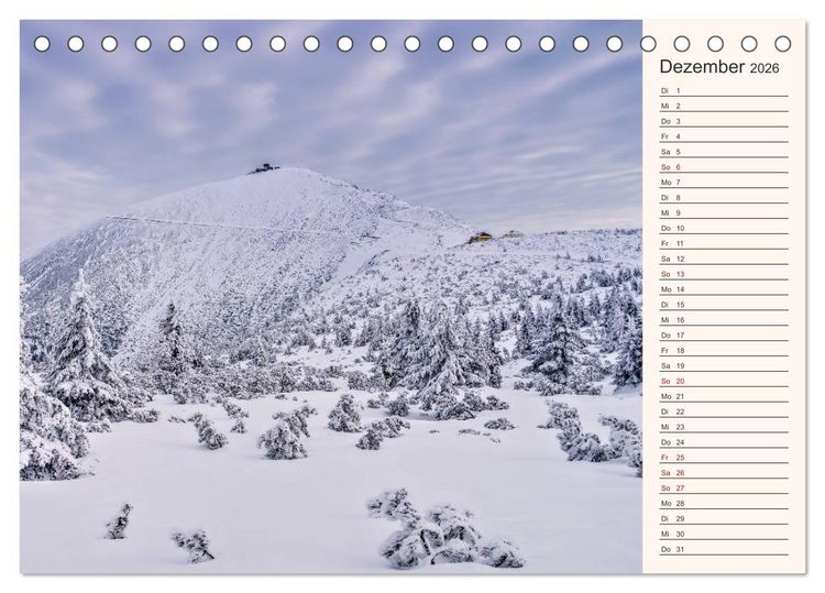 Produktbild: Riesengebirge - Zwischen Schlesien und B&ouml;hmen (Tischkalender 2026 DIN A5 quer), CALVENDO Monatskalender