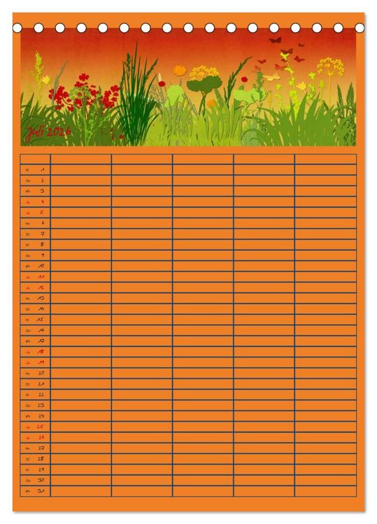 Produktbild: Unser buntes Familienleben (Tischkalender 2026 DIN A5 hoch), CALVENDO Monatskalender