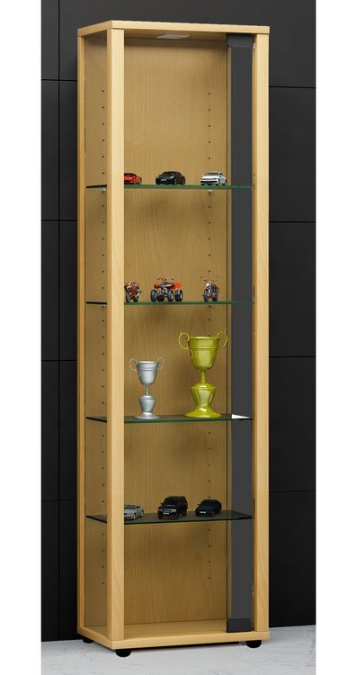 Produktbild: Holz Glas Stand Vitrine Sammelvitrine Edana Mini
