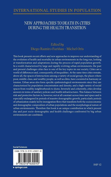 Produktbild: New Approaches to Death in Cities during the Health Transition