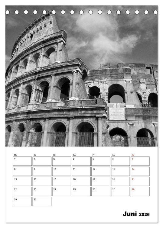 Produktbild: Die ewige Stadt Rom (Tischkalender 2026 DIN A5 hoch), CALVENDO Monatskalender
