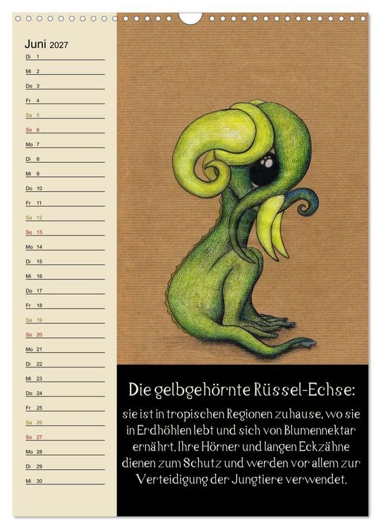 Produktbild: Fabelhafte Wesen / Geburtstagskalender (Wandkalender 2027 DIN A3 hoch), CALVENDO Monatskalender