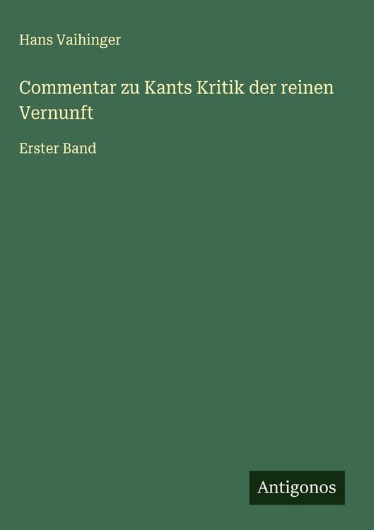 Produktbild: Commentar zu Kants Kritik der reinen Vernunft
