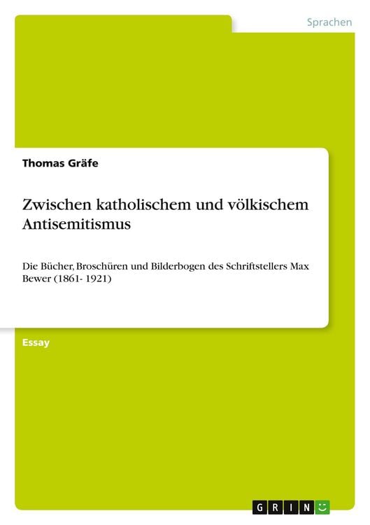 Produktbild: Zwischen katholischem und völkischem Antisemitismus