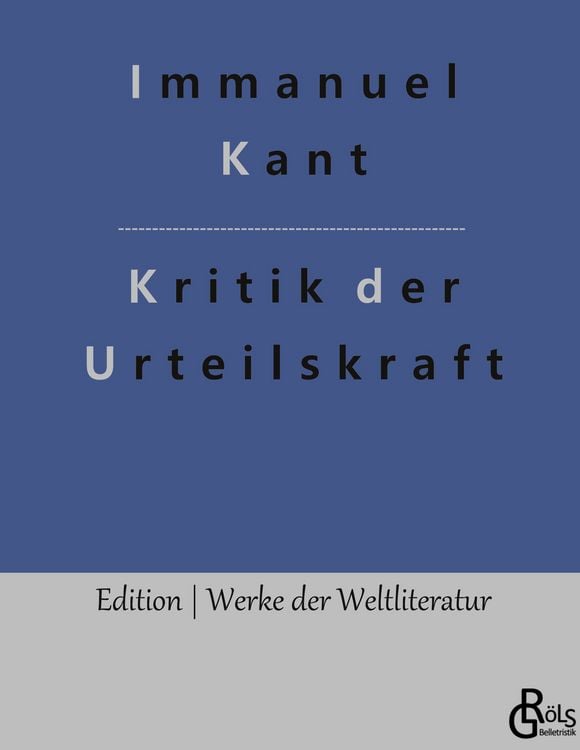 Produktbild: Kritik der Urteilskraft