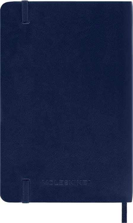 Produktbild: Moleskine 18 Monate Wochen Notizkalender 2025/2026, Pocket/A6, 1 Wo = 1 Seite, rechts linierte Seite, Weicher Einband, Saphir