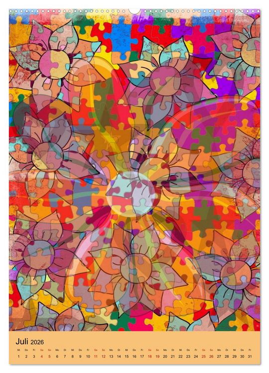 Produktbild: Puzzleteile (Wandkalender 2026 DIN A2 hoch), CALVENDO Monatskalender