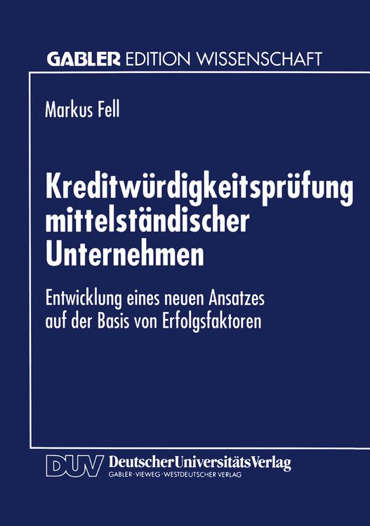 Produktbild: Kreditw&uuml;rdigkeitspr&uuml;fung mittelst&auml;ndischer Unternehmen
