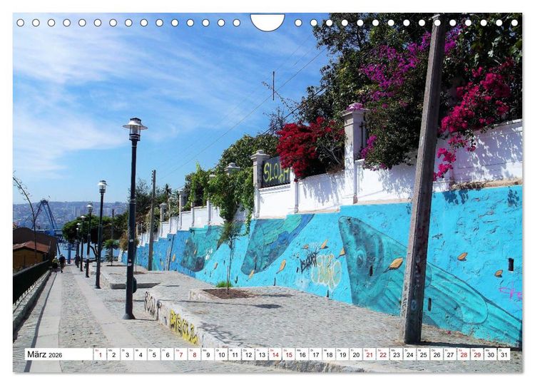 Produktbild: Von den Anden zum Pazifik - Santiago de Chile und Umgebung (Wandkalender 2026 DIN A4 quer), CALVENDO Monatskalender